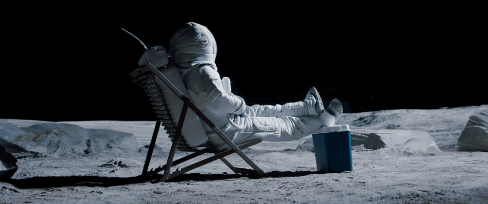 Astronaut watching the show from Tranquility Base on the moon.